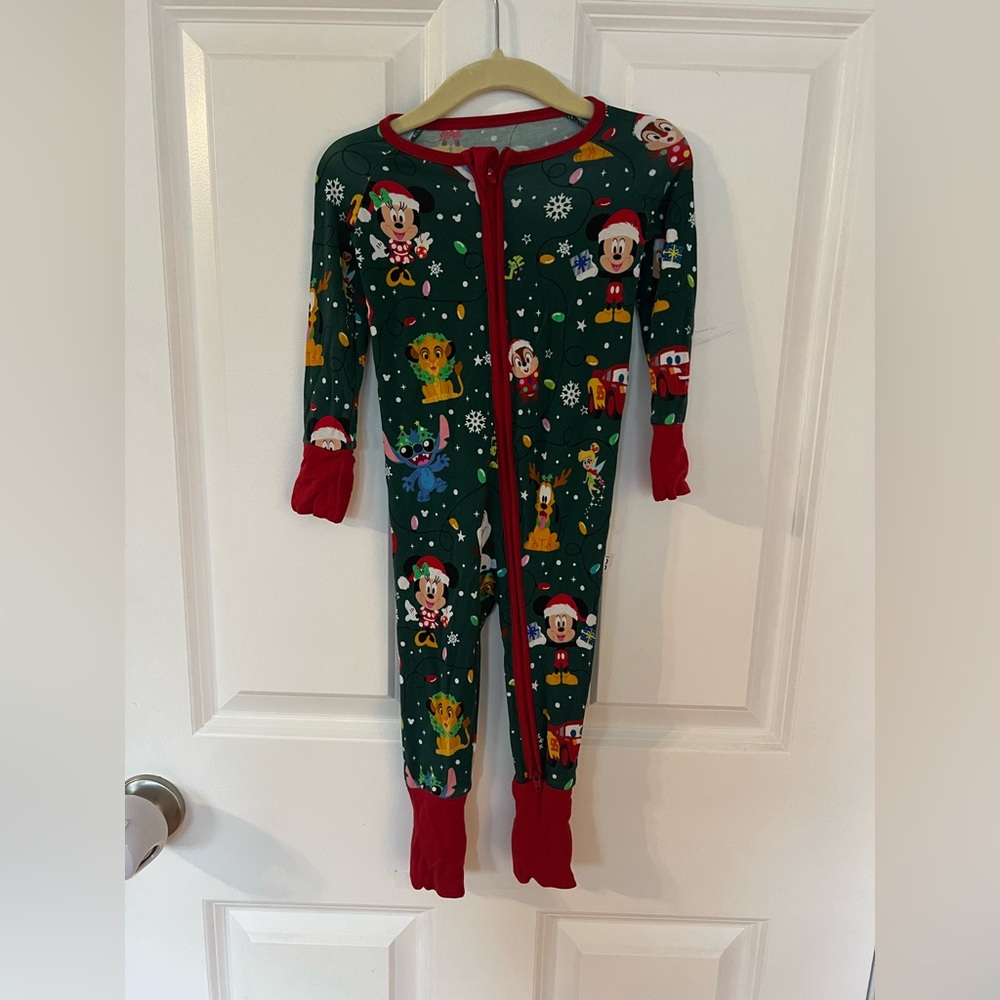 Little Sleepies 2023 Disney Christmas pajamas size 6-12.